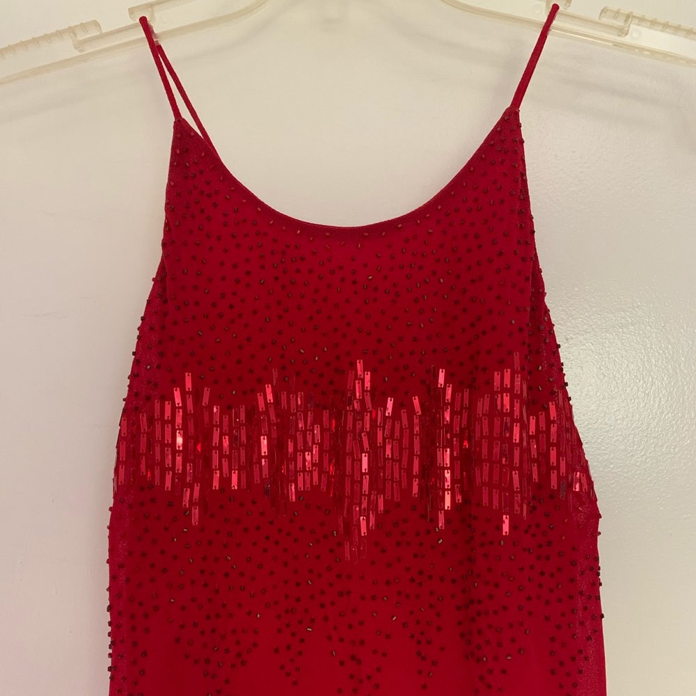 Embellished Red Dress